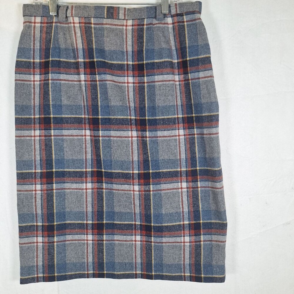 vintage wool plaid skirt cottage core